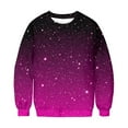 thumbnail image 5 of Womens Sweatshirts Tie-dye Long Sleeved Round Neck Pullover Sweaters Fall Winter Classic Lightweight Elegant Thin Pullover Outdoor Casual Loose Sportwear Tops Size 8-18, 5 of 8