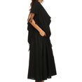 thumbnail image 4 of Sakkas Emma Relaxed Fit Scoop Neck Double Layered with Fringe Tank Dress - Black - L/XL, 4 of 4