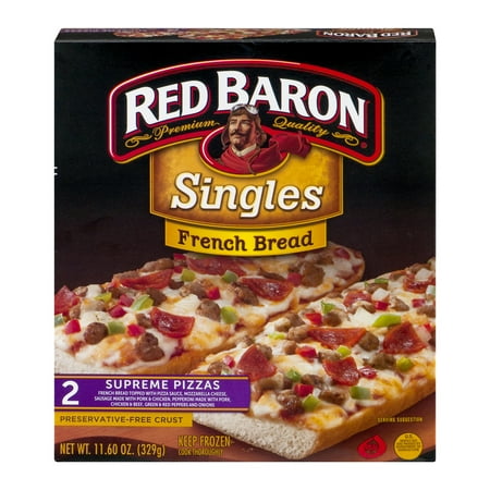 Red Baron Singles French Bread Supreme Pizzas, 2 count, 11.60 oz ...