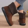 thumbnail image 5 of Wedge Snow Boots for Women 2025 Winter Fashion Casual Suede Knit Patchwork Wide Width Walking Wide Mid Calf Ankle Booties, 5 of 7