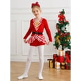 thumbnail image 3 of Ocealan Kids Girls Sequins Candy Cane Stripes Christmas Outfits Long Sleeve One Piece Bodysuit Red 6, 3 of 7