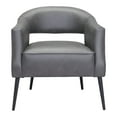 thumbnail image 4 of Berkeley Accent Chair Vintage Gray Accent Chair, Modern Style, Plush and durable faux leather fabric, Plywood, Indoor Living, 4 of 11