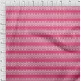 thumbnail image 3 of oneOone Cotton Poplin Dark Pink Fabric Stripe & Swirl Block Sewing Fabric By The Yard Printed Diy Clothing Sewing Supplies 42 Inch Wide, 3 of 4