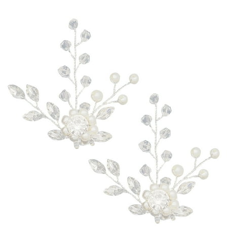 FRCOLOR Bridesmaid Pearl Jewelry Shoe Clips for Boots Banquet Woman 6x6.5cm Silver