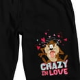thumbnail image 2 of Looney Tunes Taz Crazy In Love Men's Black Sleep Pajama Shorts
-Medium, 2 of 5