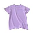 thumbnail image 4 of PEASKJP Toddler Girls Short Sleeve Shirts Girls Tops Short Sleeve Girls T Shirt Graphic Casual Fashion Tee Shirts T Shirt Halloween Shirts (Purple,7-8 Years), 4 of 7