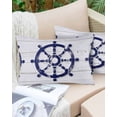 thumbnail image 6 of Navy Blue Coastal Throw Pillow Cover 24 x 36 Inch Decorative Pillow Cover Nautical Summer Beach Ocean Lumbar Pillowcase Seasonal Rectangle Cushion Case for Couch Sofa Bed Living Room, 6 of 7