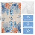 thumbnail image 5 of Blue Red Seahorse Coastal Kitchen Towels Set of 2, Water Absorbent Dish Towel, Farmhouse Beach Coral Nautical Decorative Hand Towels - Quick Drying Cloth for Cooking Baking, 18x28 Inch, 5 of 8