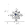 thumbnail image 2 of Auriga Fine Jewelry 14K White Gold Vibrant Moving Sapphire Snowflake Chain Slide Pendant for Women (W - 15.7 inch), 2 of 4
