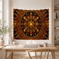thumbnail image 5 of Celestial Sun Mandala in a Starry Cosmic Scene, Mystical Celestial Style for Space Lovers, Sacred Geometry Wall Art, Housewarming Gift, Tapestry Wall Hanging for Bedroom and Living Room, 5 of 7