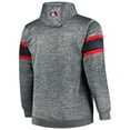 thumbnail image 3 of Men's Heather Charcoal Washington Capitals Big & Tall Stripe Pullover Hoodie, 3 of 3