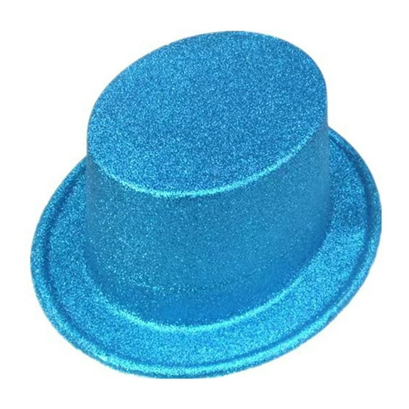 Adult Kids Glitter Powder Cowboy Top Hat Wide Brim Sparkling Fedora Cap Head Cover for Dance Party Carnival Christmas