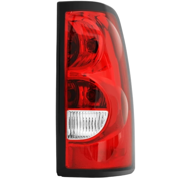 HOUGEET Tail Light Fit for 2003-2006 Chevy Silverado 1500 2500 3500 HD,Brake Lights With Bulb and Harness,Passenger (Black Border Red Lens)