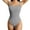 Grey, variant on sunsanly Women Summer Bodysuit Square Neck Sleeveless Skinny High Elasticity Thread Tight Waist Tummy Control Backless Solid Color Soft Breathable Lady Playsuit