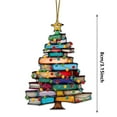 thumbnail image 3 of Nilvkv Christmas Tree Ornaments Book Tree Shaped Wall Hanging Pendants, CHRlSTMAS-GlFTs for Family Gatherings, Christmas Decorations, Wall Decor, 3 of 6