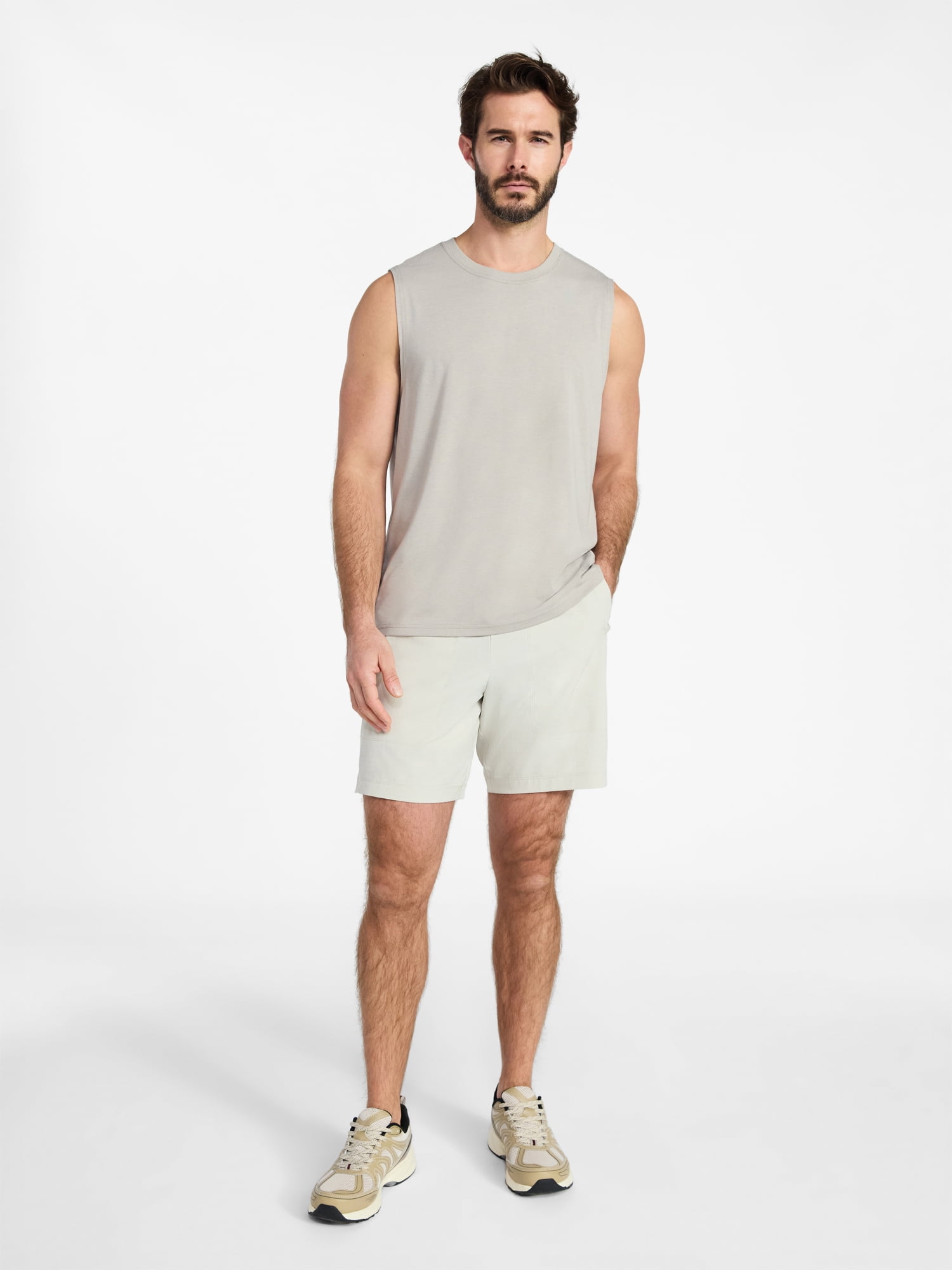 Athletic Works Men's and Big Men's Ripstop Shorts, 7" Inseam, Sizes XS-3XL