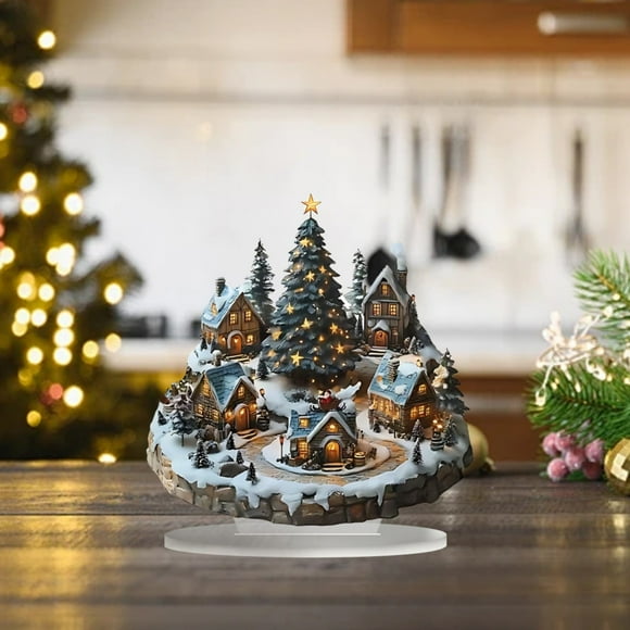 PEONAVET Decorate Christmas Holiday Dress Home Acrylic Decoration Crafts Decoration Decoration