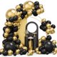 thumbnail image 1 of Kit de arcos con forma de guirnalda con globos YMSZ, negro y dorado, 134 piezas, 1 of 7