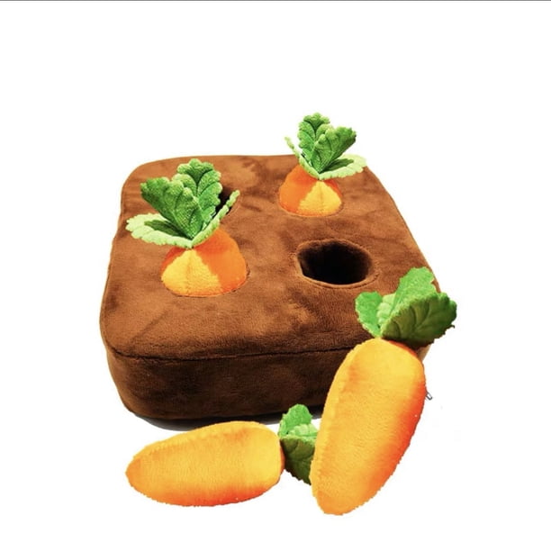 Juguete de peluche para mascotas con forma de rábano, juguete para morder, fruta, verdura, zanahoria, juguete para perros