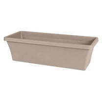 Window Box Planter 30 Inch, Taupe - Outdoor Flower Planter Box, Lightweight Resin Window Boxes for Garden, Patio, Home Décor, Made in USA