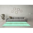 thumbnail image 3 of Ahgly Company Machine Washable Indoor Rectangle Abstract Turquoise Blue Modern Area Rugs, 2' x 3', 3 of 4
