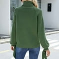 thumbnail image 4 of AOOCHASLIY Clearance Sweaters Women's Fashion Long Sleeves Turtleneck Loose Solid Color Tops Blouse Knitted Sweater, 4 of 5