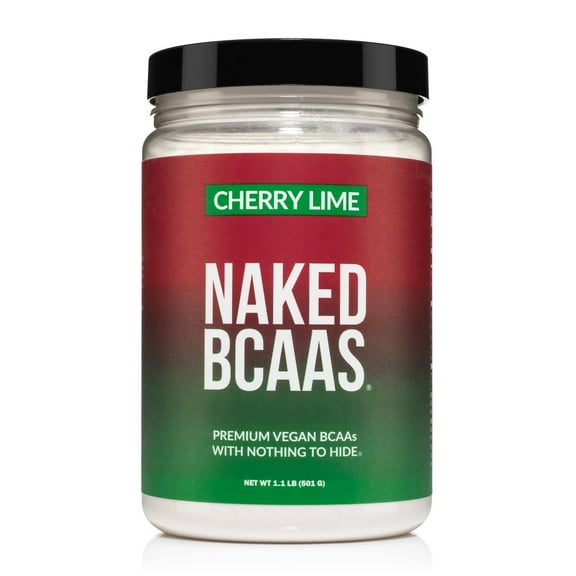 Cherry Lime Naked BCAAs Amino Acids Powder, 100% Pure 2:1:1 Formula, Vegan Branched Chain Amino Acids, Instantized All Natural BCAA Powder Supplement - 501 Grams, 34 Servings