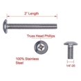 thumbnail image 2 of ORUYROP 1/4"-20 X 2" Stainless Phillips Truss Head Machine Screw, (25pc), Coarse Thread, 18-8 (304) Stainless Steel, by, 2 of 5
