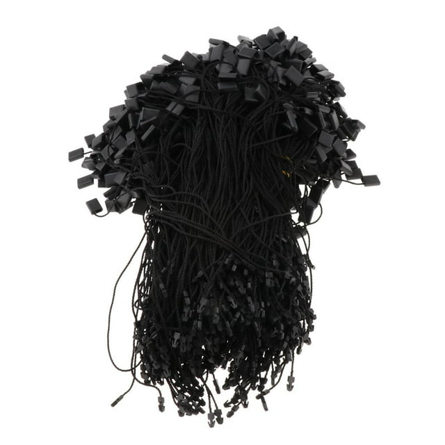 Sujetadores para etiquetas colgantes Cuerda Cuerdas para etiquetas colgantes con cierre empuje con cuerdas de negro