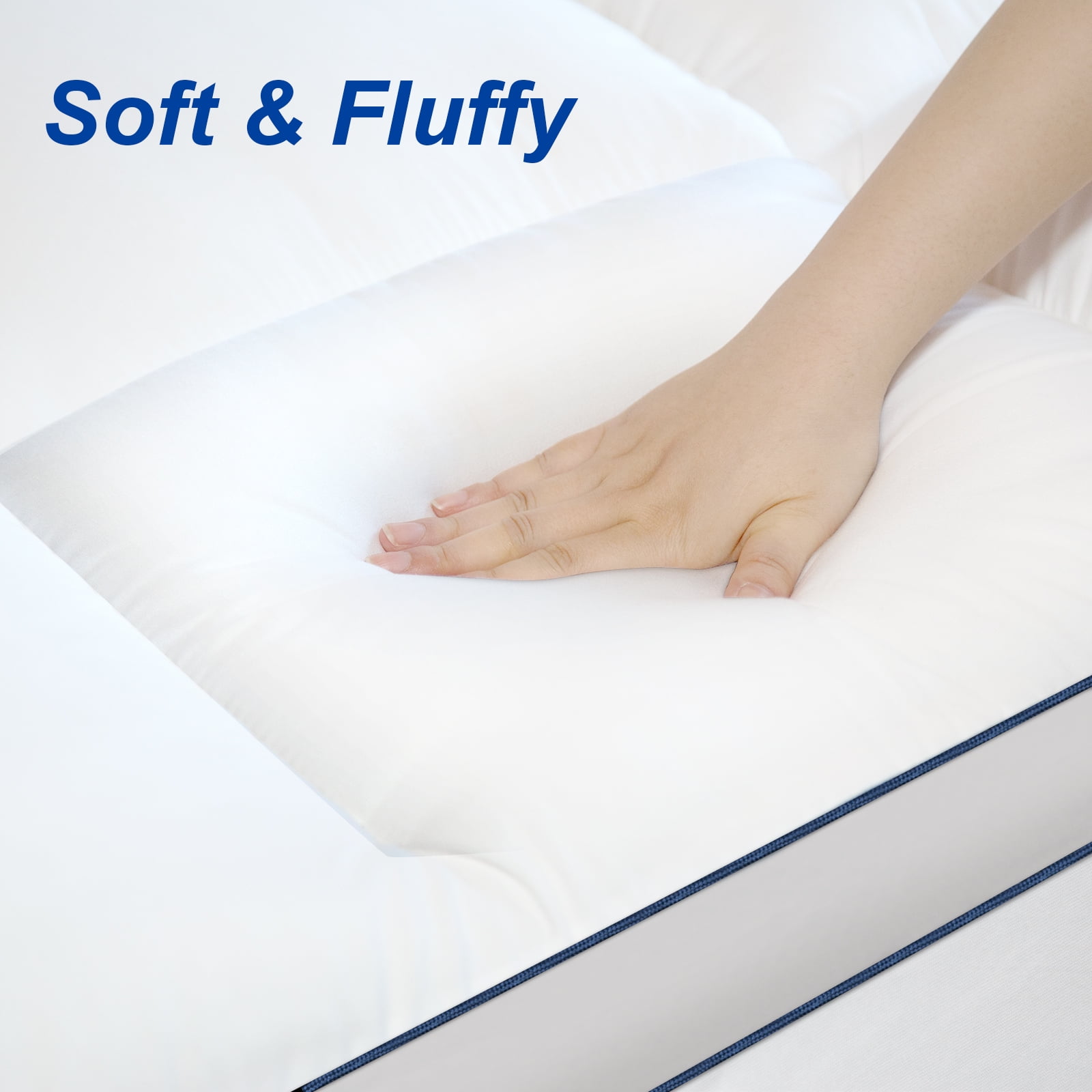 Kayfia Queen Mattress Topper for Deep Sleep, 3D+7D Snow Down Alternative Fill Overfilled Plush Pillow Top Mattress with 8-23 inch Deep Pocket-White