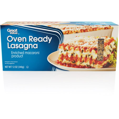 Great Value Oven Ready Lasagna Noodles 12 Oz Walmart Com