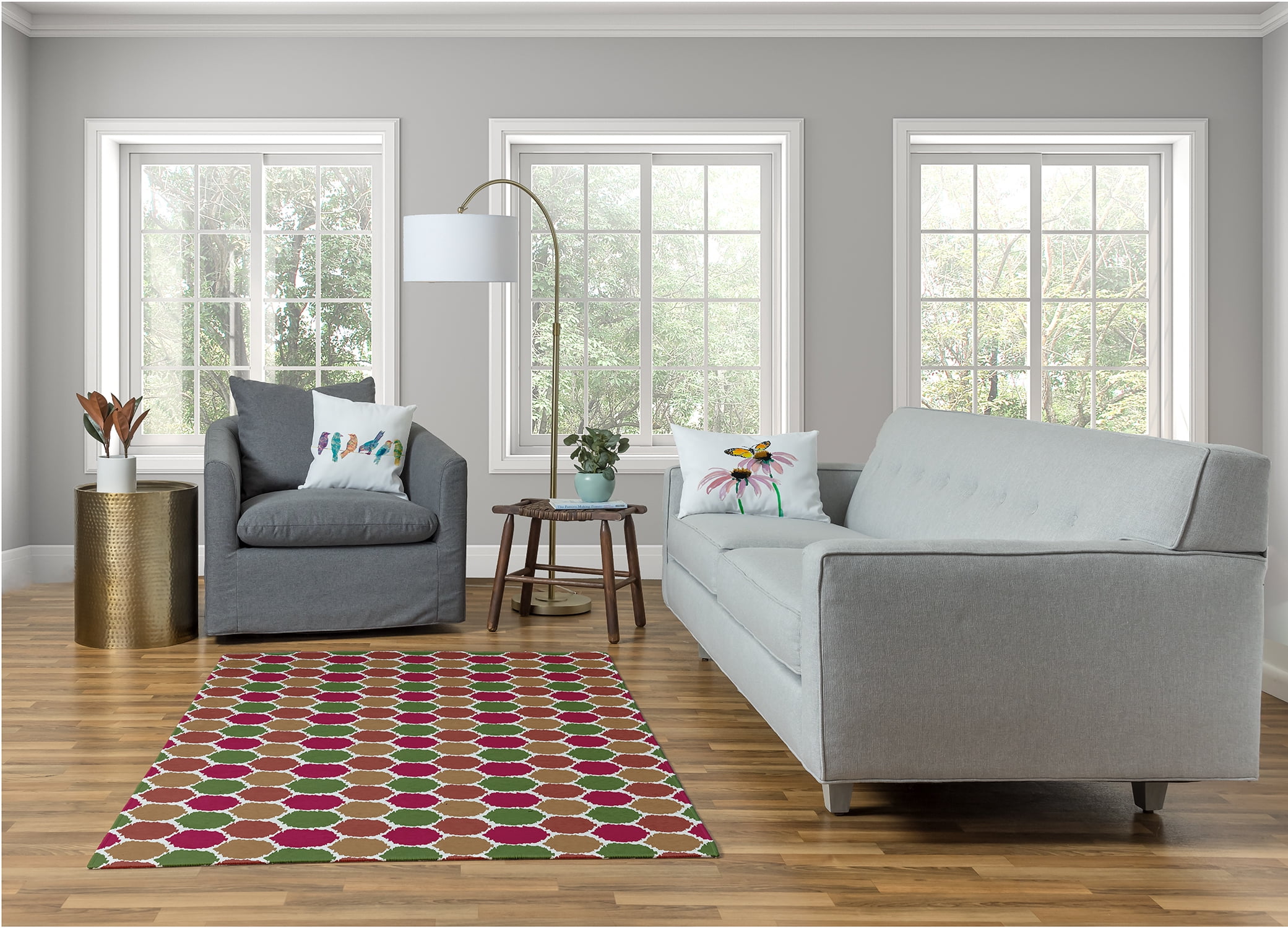 Simply Daisy 4' x 6' Burnt Orange Geometric Rug