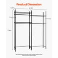 thumbnail image 2 of VEVOR Over The Washer and Dryer Storage Shelf, 4 Tier Laundry Room Drying Rack with Hanger Rod and Hooks, Adjustable Over Washer and Dryer Shelves, Laundry Room Shelf Storage Space Saver, Black, 2 of 10