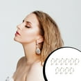 thumbnail image 2 of Yingyy 10pcs Ear Clip Converters Earring Accessories Handmade Fashionable Handheld Findings Turn Any Post Studs Into Clip-On Earrings Type18, 2 of 6