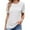 White, variant on MIXUE Womens Summer Tops Summer Solid Color Crewneck Short Sleeve Pleated Loose Fit Business Casual Dressy Work Pullover Tee Shirts Outwear,Black,XXL
