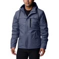thumbnail image 2 of LWavelet Men's Waterproof Windbreaker with Removable Hood Lightweight Rain Coats for Casual Navy XL, 2 of 7