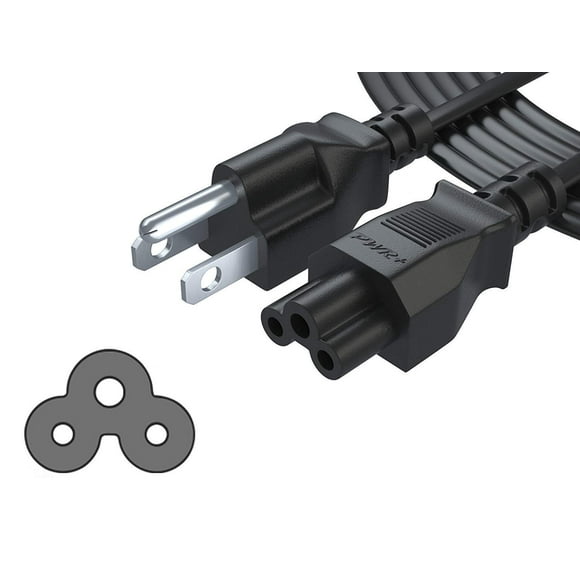 New Extra Long 12 Ft 3 Prong AC Laptop Power Cord Cable for Dell IBM HP Compaq Asus Sony Toshiba Lenovo Acer Gateway MSI Notebook Computer Charger Pwr: IEC-60320 IEC320 C5 to NEMA 5-15P