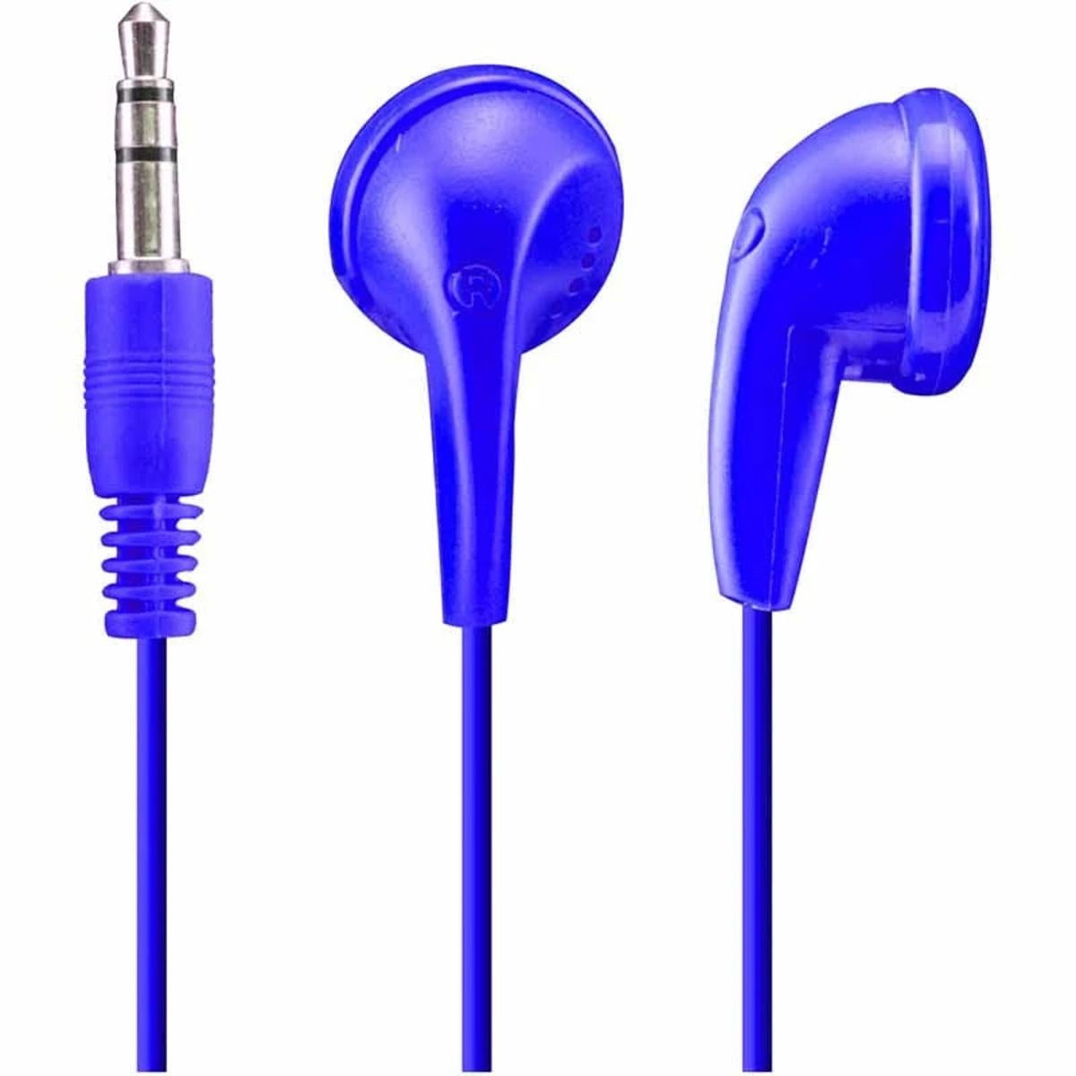 Noise Isolating Earbuds Colorbuds 4ft Cord Blue