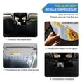 thumbnail image 2 of ALAZA Chicken Sunflower Windshield Sun Shade Car Foldable Sun Visor Block UV Rays Protector 55"x27.6", 2 of 8