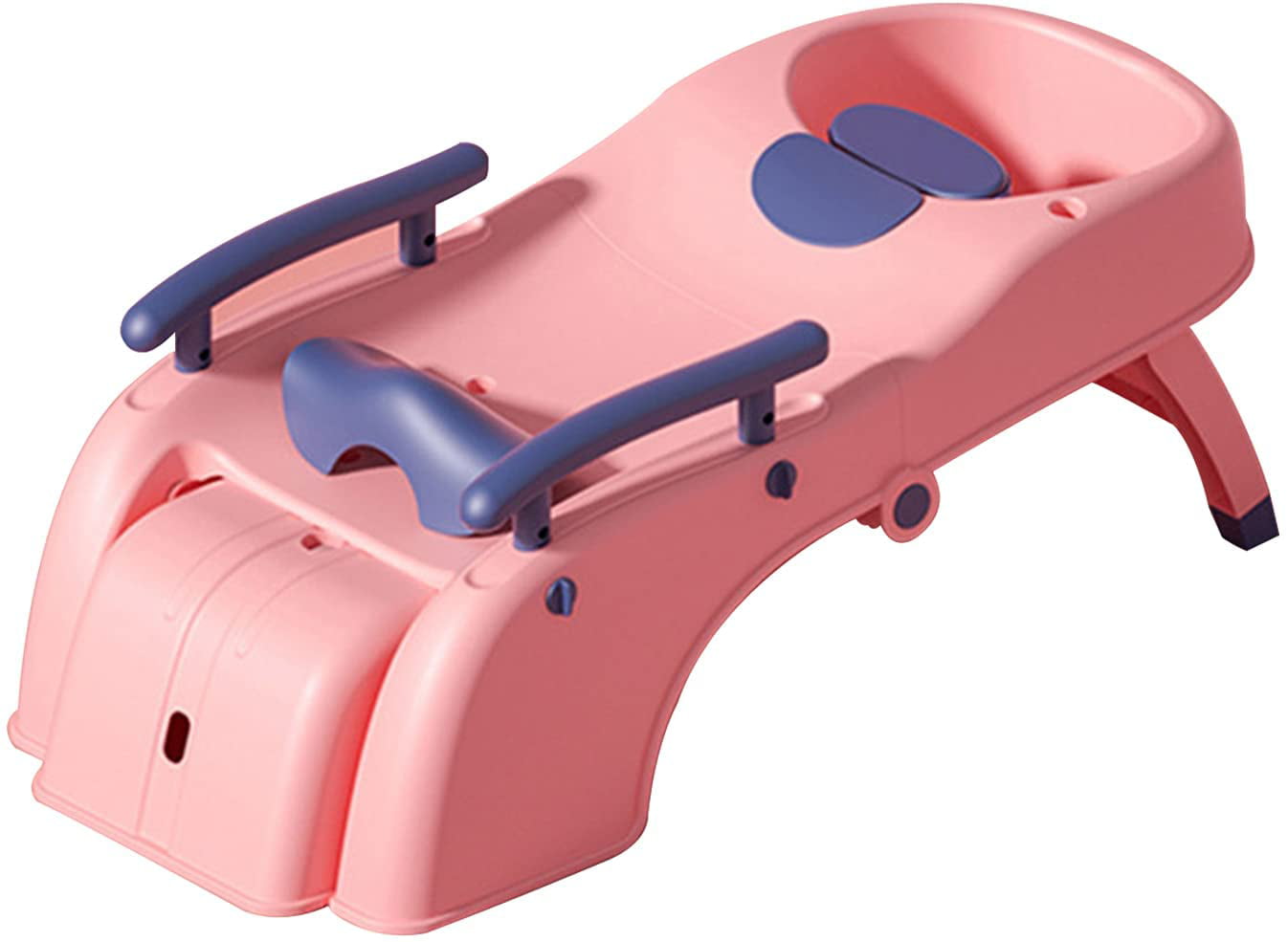 Miumaeov Home Adjustable Barber Bed Chair Salon Hair Washing Beauty Shampoo  Auxiliary Chair (Pink) 