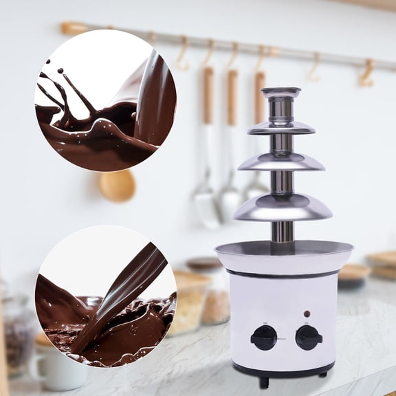 4-Tier Stainless Steel Chocolate Fondue Fountain for Memorable Events