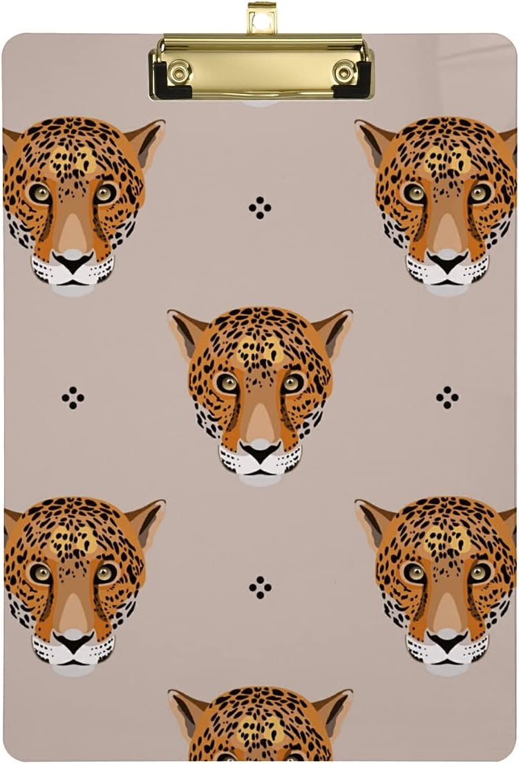 ZHANZZK Leopard Clipboard Hardboard Wood Nursing Clip Board and Pull ...