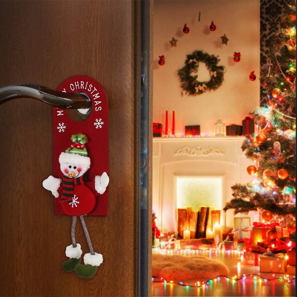 Christmas doorknob hanger Christmas door hanger decoration Holiday nightstand drawer pull