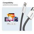 thumbnail image 6 of Liquipel Powertek Pastel Braided USB-A to Lightning - Grey, 6 of 7