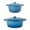 Blue, variant on BergHOFF Neo 4Pc Cast Iron Cookware Set, 5qt. & 8qt. Oval Dutch Ovens, Matching Lids, Purple