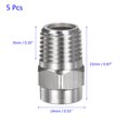 thumbnail image 5 of Uxcell 5 Pack Surface Clean Tips - 15 Degree 1/4" NPT Male Pressure Washer Nozzles, Stainless Steel with Sealing Tape ( 1.311mm Orifice ), 5 of 7