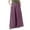 Pink, variant on Women's Plus Size Culottes Pants Ribbed Wide Leg Elastic Waisted Trousers Flowy Palazzo Pants with Pockets
