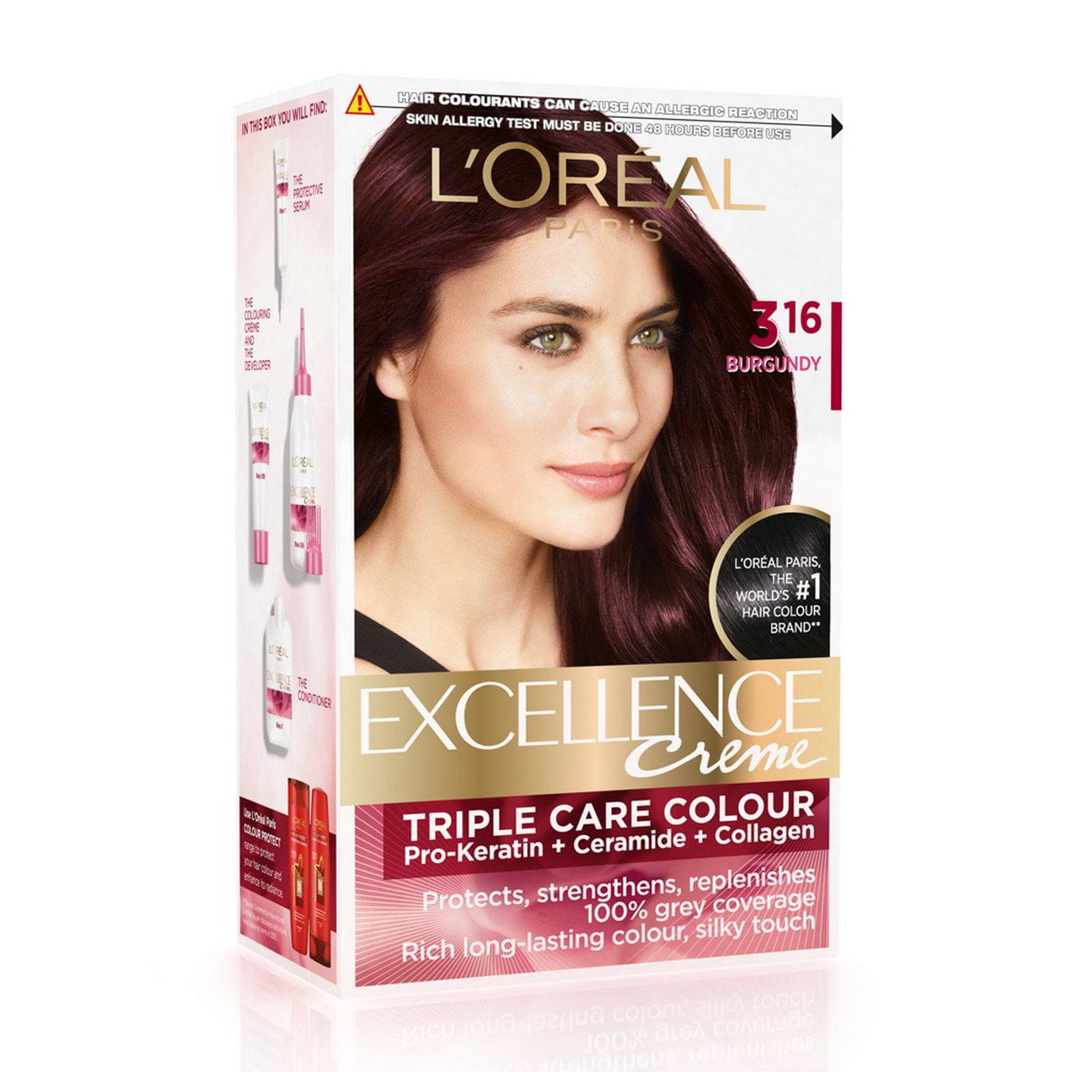  L Oreal  Paris Excellence Creme Hair  Color  3 16 Burgundy  