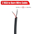 thumbnail image 2 of 2-Piece RCA to Bare Wire Speaker Cable, 3.3FT Speaker Wire Adapter to RCA with Copper Conductors Compatible with TV, CD DVD player, loudspeaker, stereo receiver, audio, and Video AV receiver, 2 of 6