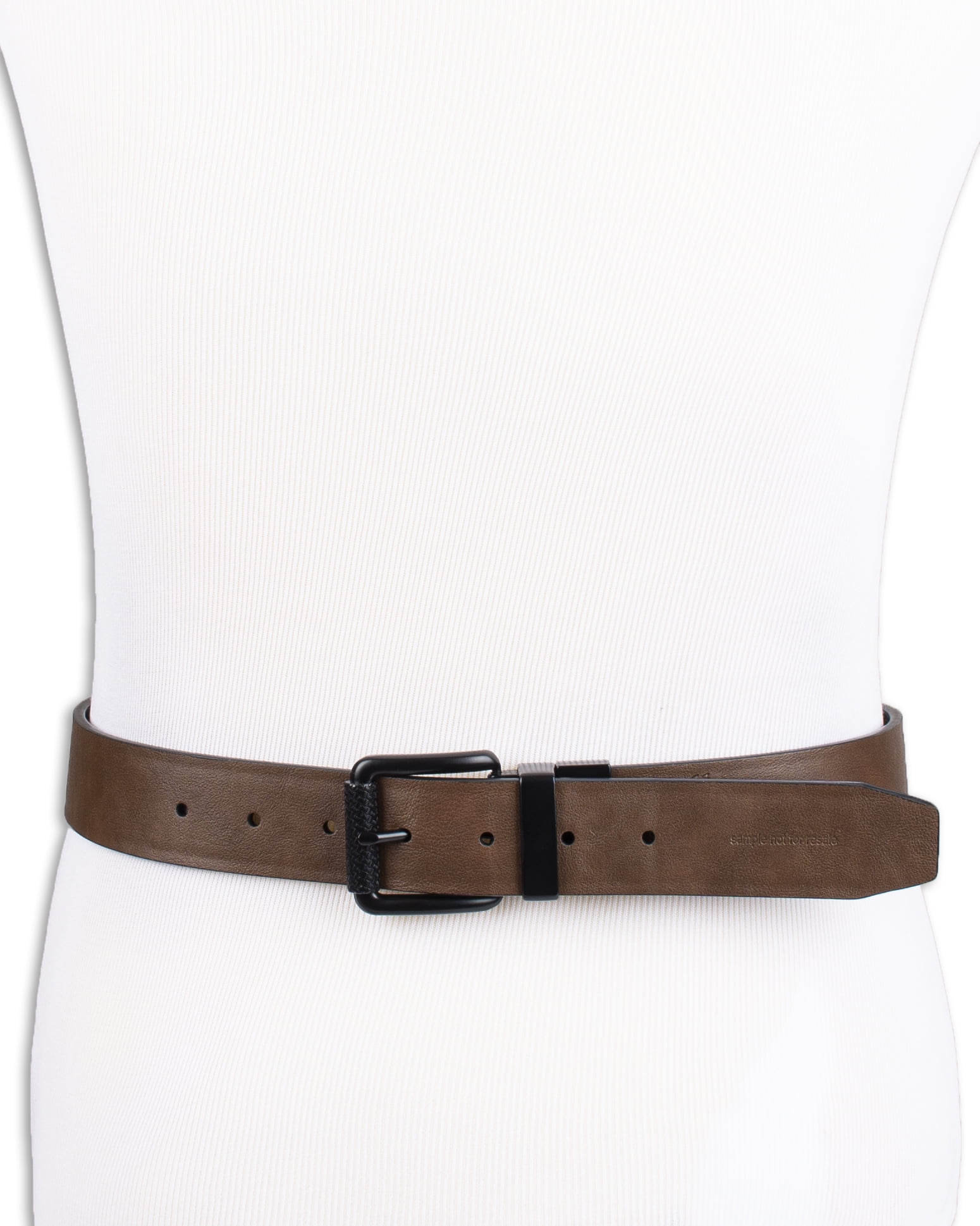 Genuine Dickies Men's Two-In-One Reversible Black to Brown Casual Stretch Belt